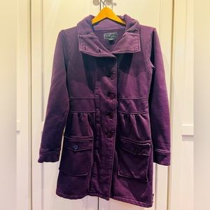 Prana 100% Cotton Coat, Plum, Small